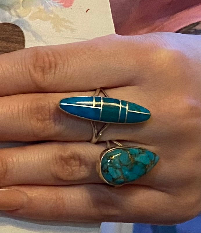Turquoise Stone and Silver Rings