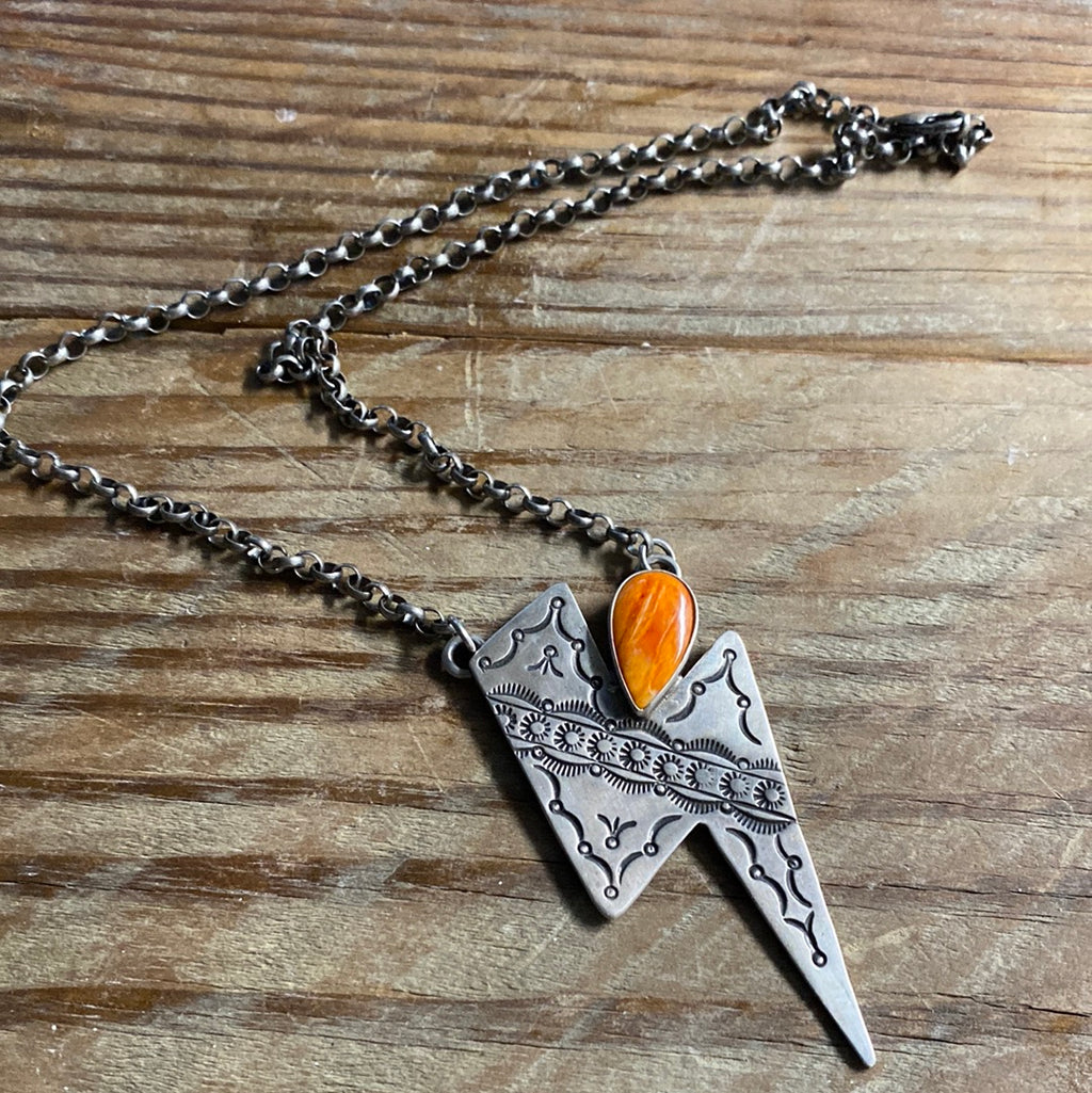 The Rio Lightning Bolt Designer Necklace