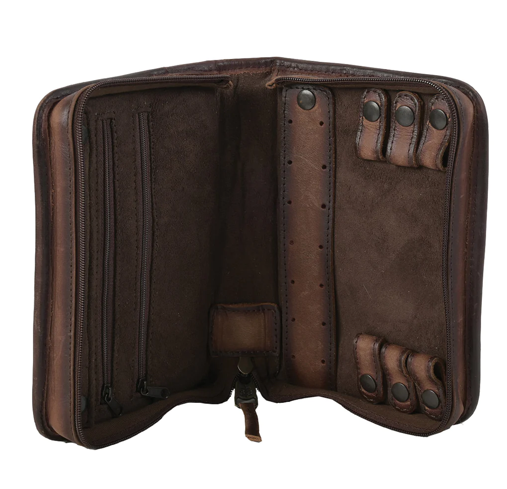 Ranchy Life cowhide Kellie jewelry case by sTs Ranchwear interior view