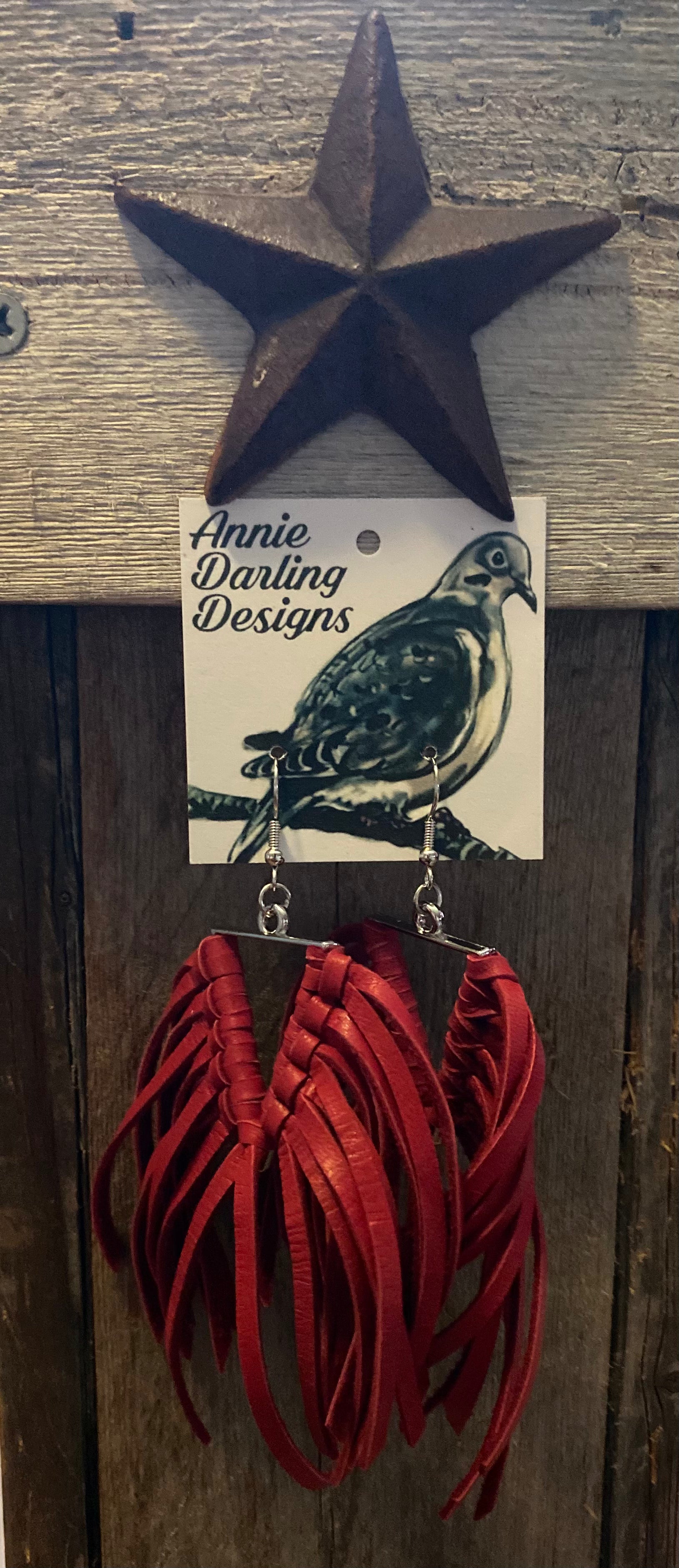 Free Bird Leather Earrings