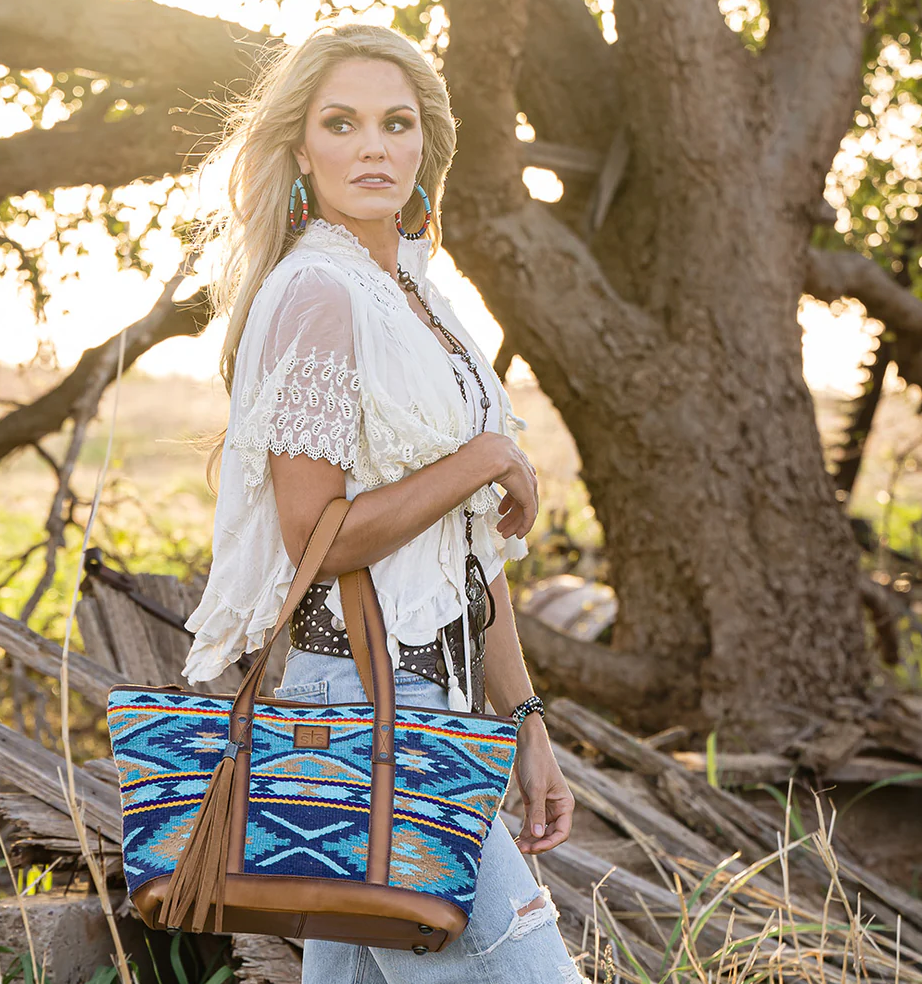 Ranchy Life Mojave Sky Tote by sTs Ranchwear on model