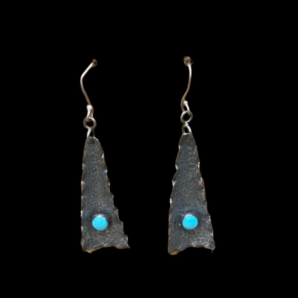 Native crafted turquoise earrings