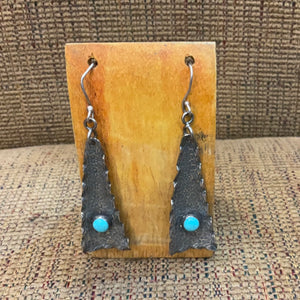 Native crafted turquoise earrings
