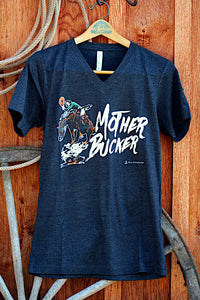 Mother Bucker V-Neck Black Heather T