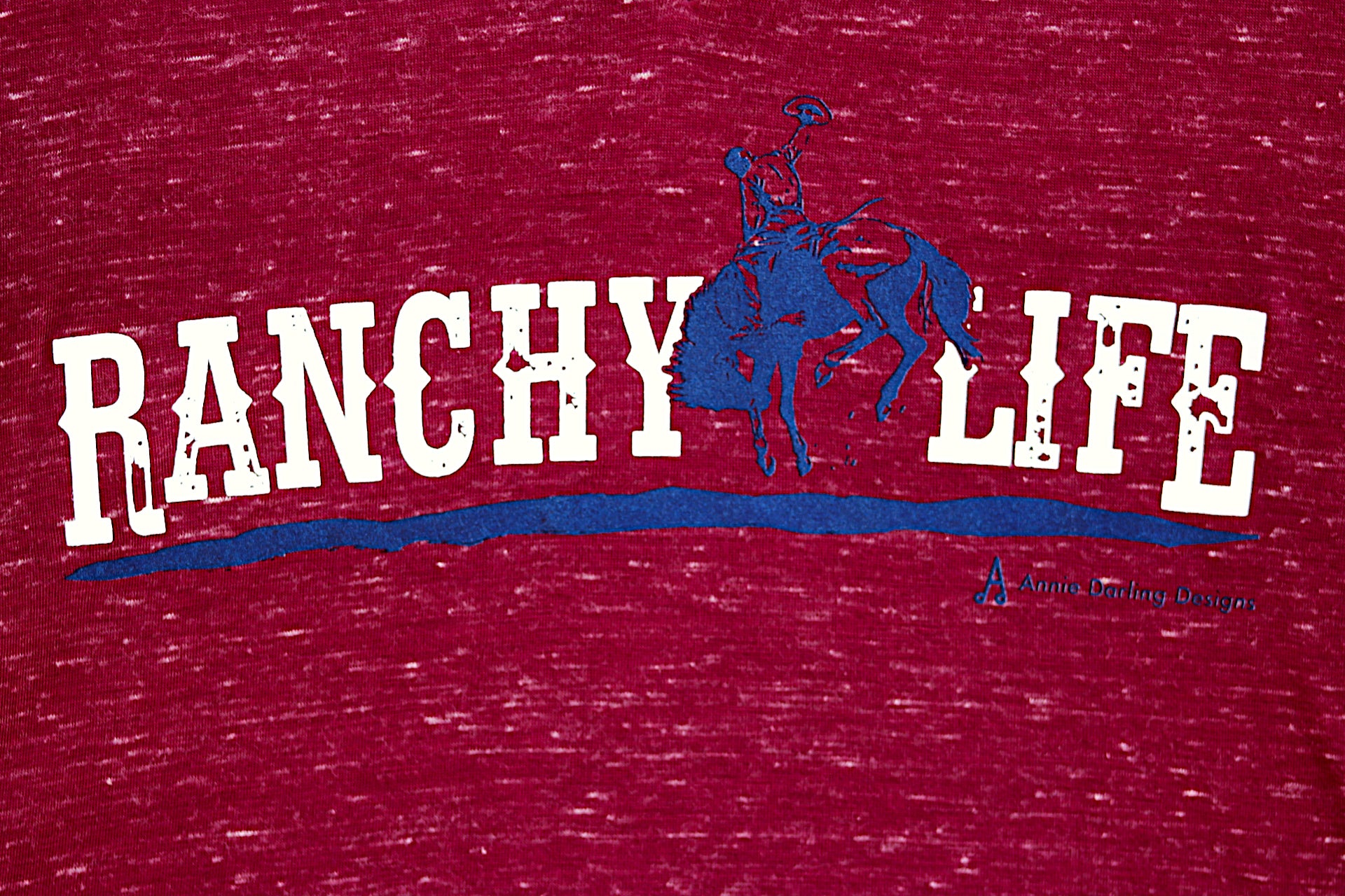 Ranchy Life Burnout Maroon Heather T