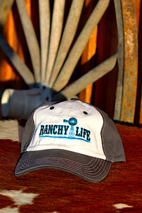 Ranchy Life Windmill Blue, White, and Grey Low Crown Cap